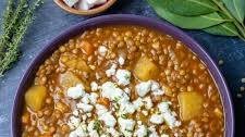 Lentil Potato Soup with Feta