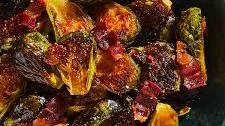 Maple Bacon Roasted Brussels Sprouts