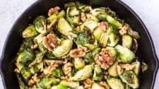 Maple Walnut Roasted Brussels Sprouts