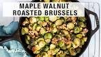 Maple Walnut Roasted Brussels Sprouts