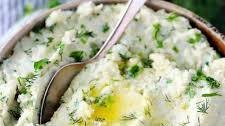 Mashed Cauliflower with Butter and Herbs
