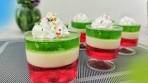 Mini dessert cup | three layered jello cup | holiday dessert