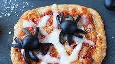 Mini Spider Pizzas for Halloween Recipe