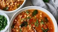 Moroccan Spiced Chickpea Soup {Vegan + Gluten Free}