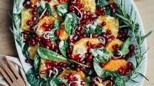 Orange Pomegranate Salad with Rosemary-Buttermilk Dressing