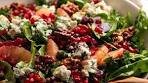 Pomegranate Salad - with Spinach, marinated kale, honey ...