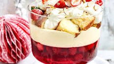 Raspberry and almond trifle