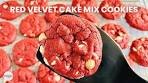 Red Velvet Cake Mix Cookies | Easy Cake Mix Cookies | Soft ...