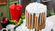 Red Velvet Hot Chocolate Cake