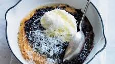 Risotto Nero with Squash & Burrata
