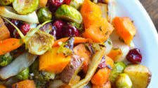 Roasted Vegetables with Cranberries and Herbs