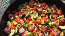 Sausage and Veggies Skillet - 30 Minute, One-Pan Meal