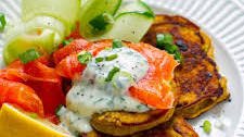 Savory Sweet Potato Pancakes With Smoked Salmon