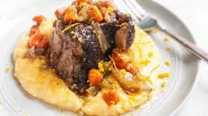 Slow Cooker Bourbon Short Ribs with Cheesy Grits