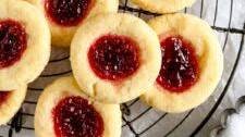 Soft and Buttery Raspberry Thumbprint Cookies