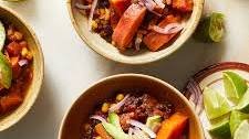 Spicy Black Bean and Sweet Potato Chili