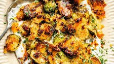 Spicy Roasted Brussels Sprouts with Parmesan & Chili Crisp