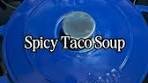 Spicy Taco Soup 1lb of ground beef 1/2 a diced onion 1 diced ...