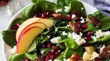 Spinach Apple Pomegranate Harvest Salad