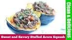 Sweet and Savory Stuffed Acorn Squash | Clean & Delicious