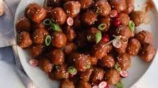 sweet and spicy cranberry meatballs