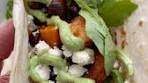Sweet Potato and Black Bean Tacos with Avocado Crema Full ...