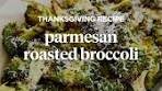 This easy Parmesan roasted broccoli Thanksgiving side dish ...