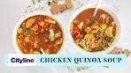 Vegetable chicken quinoa soup for the soul