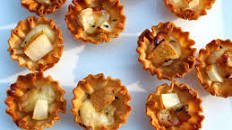 Warm Brie and Pear Tartlets