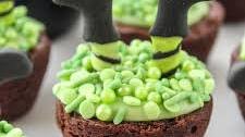 Witch Cauldron Brownie Bites