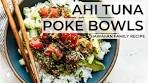 AHI TUNA POKE BOWLS | hawaiian family recipe