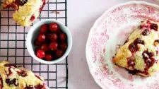 Amazing Cranberry Orange White Chocolate Scones