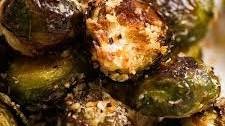 Amazing CRISPY Parmesan Garlic Roasted Brussels Sprouts
