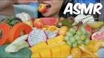 ASMR Exotic Fruit Platter (Different Texture EATING SOUNDS ...