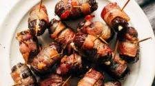 Bacon-Wrapped Dates with Goat Cheese