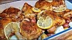 Baked Lemon Garlic Chicken Recipe | Lemon Garlic Cream ...