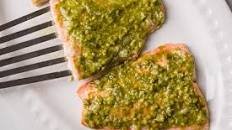 Baked Salmon with Pesto