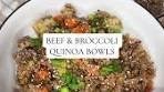 Beef & broccoli quinoa bowls 🥕🥦 simple, healthy, and ...