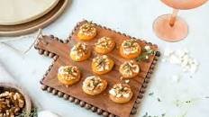 Blue Cheese and Walnut Stuffed Apricots