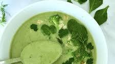 Broccoli Spinach and Pesto Soup