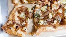 Caramelized Onion Tart with Gorgonzola and Brie