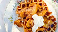 Chai Spiced Waffles with Maple Cinnamon Apples