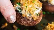 Cheesy Spinach Stuffed Mushrooms