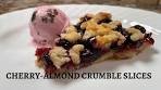 CHERRY ALMOND CRUMBLE SLICES
