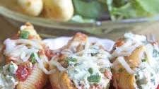 Chicken Spinach Stuffed Shells- 4 Cheese!