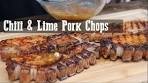 Chili & Lime Pork Chops Cooked On The BBQ