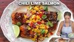 Chili Lime Salmon with Delicious Mango Salsa!