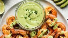Chili Lime Shrimp with Avocado Crema