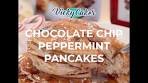 Chocolate Chip Peppermint Pancake Recipe by Vicky Cakes