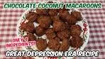 Chocolate Coconut Macaroons Recipe | Great Depression ...